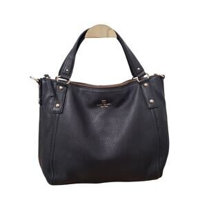 Kate Spade Women's Black Pebbled Leather Kori‎ Luxury Handbag Prep Casual Career